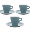 3 Tasses Et Sous-tasses Espresso Origami Turquoise - 9cl