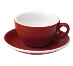 Tasses - LOVERAMICS - Cappuccino Et Sous-tasses Rouge Egg 20 Cl -Boutique De Café red cappu egg