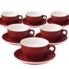 Tasses - LOVERAMICS - Cappuccino Et Sous-tasses Rouge Egg 20 Cl