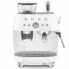Machine Expresso SMEG EGF03WHEU Blanche Années 50 Avec Moulin Intégré