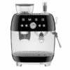 Machine Expresso SMEG EGF03BLEU Noire Années 50 Avec Moulin Intégré