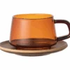 Tasse + Sous Tasses - KINTO - 27 Cl Ambre